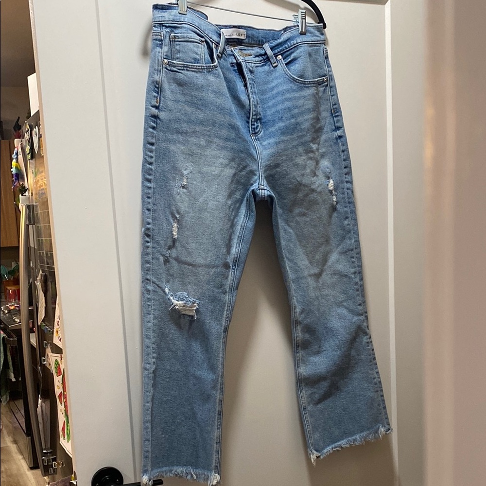 Light Blue Distressed Women's Jeans